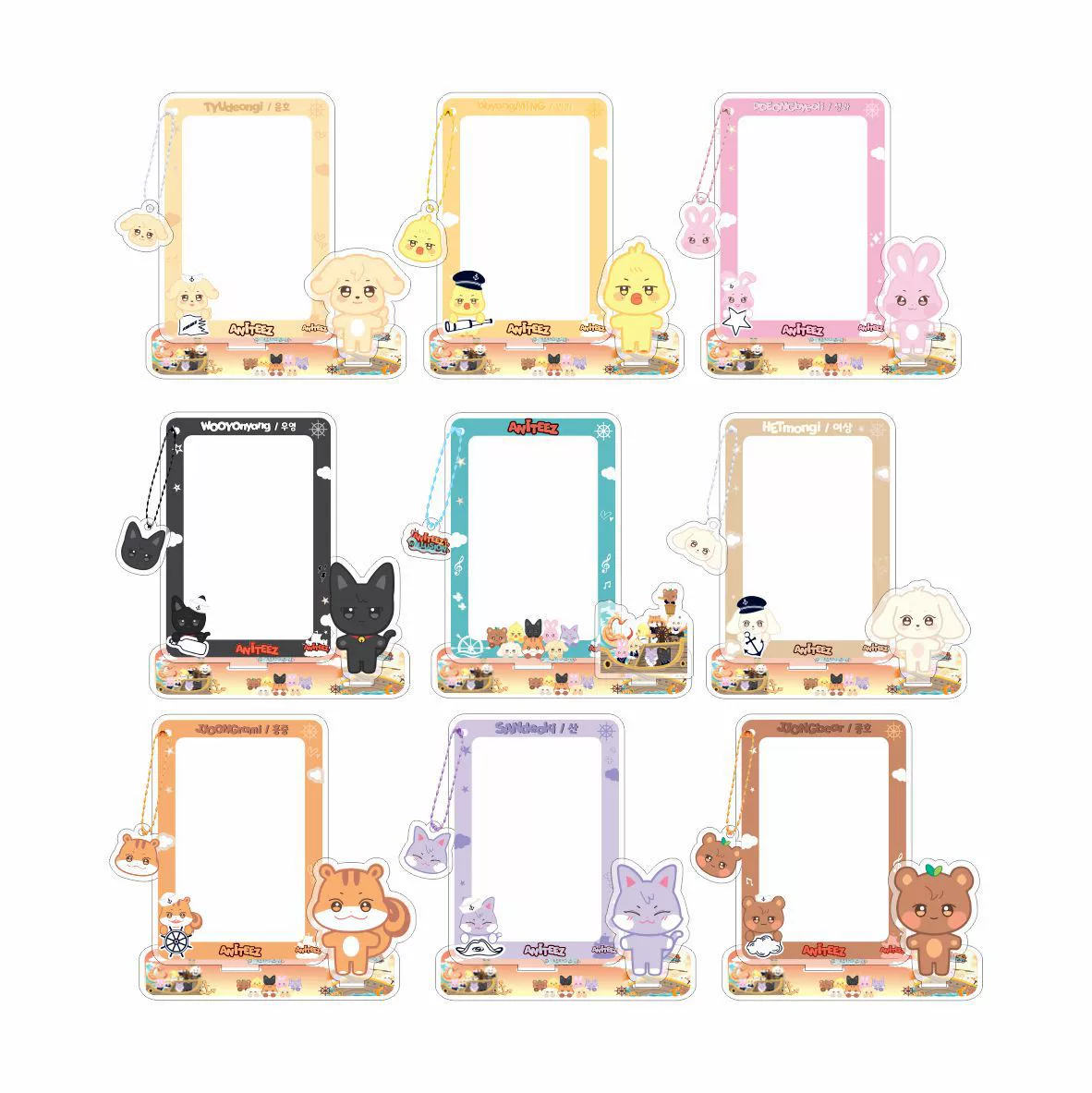 Картинка рамка для Cartoon Card ATeez Frame Camer Aid Card, хранение подвеска ювелирные изделия звезда карта