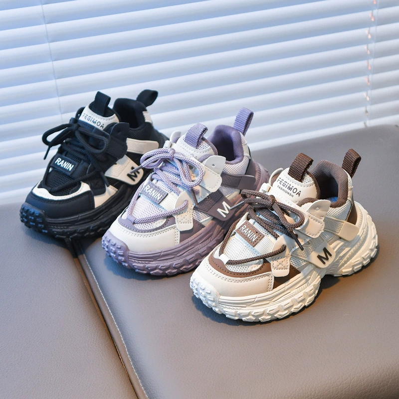 Повседневные и модные кроссовки для девочек, популярные кроссовки в стиле «dad shoes», новые детские кроссовки для бега осень 2025 для детей старшего возраста.