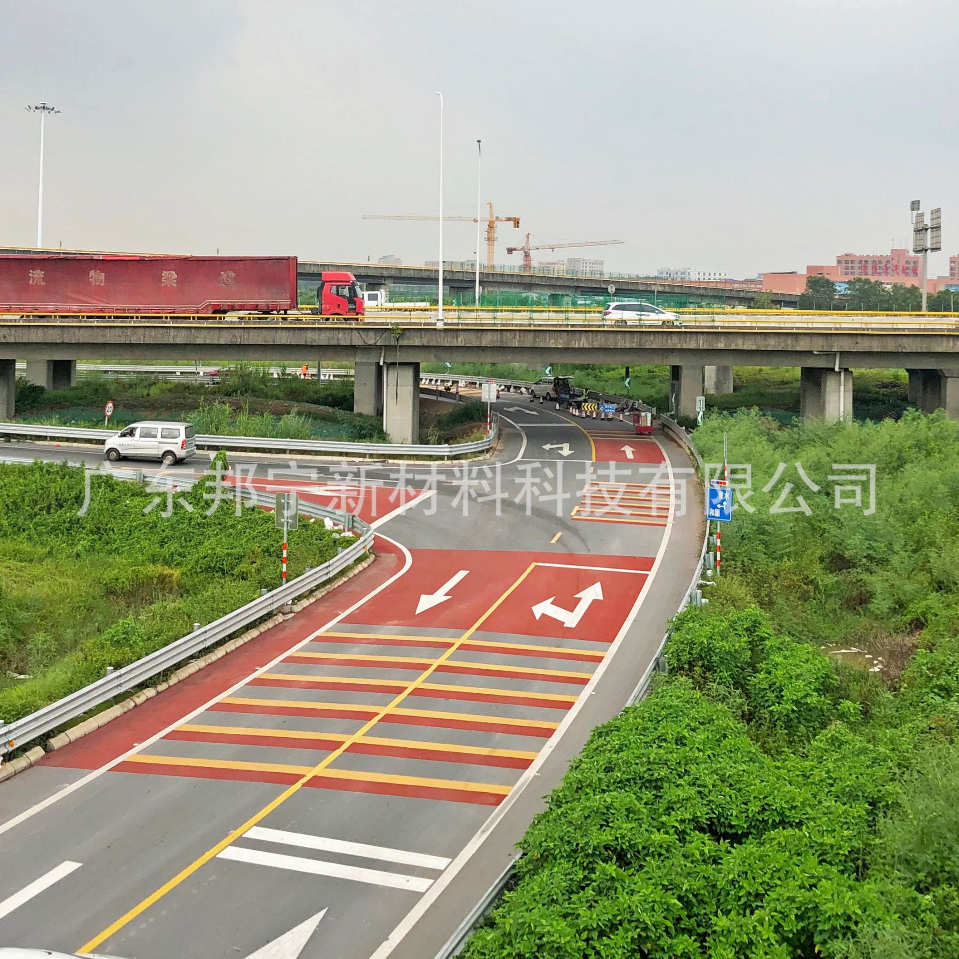 邦宁彩色防滑路面,陶瓷颗粒防滑路面 彩色防滑路面防滑装甲