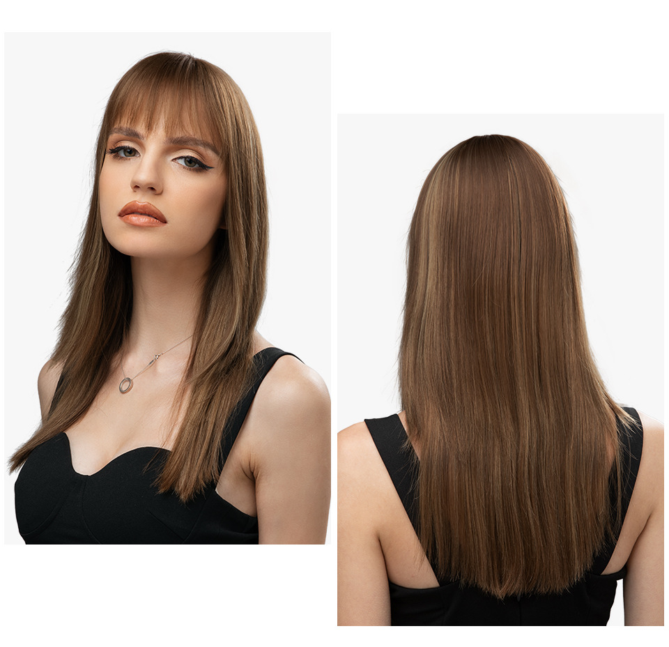 Perruque de cheveux synthétiques, Patch supérieur pour femmes, frange 3D pour un blanchiment naturel, Patch capillaire Invisible_voghion.com