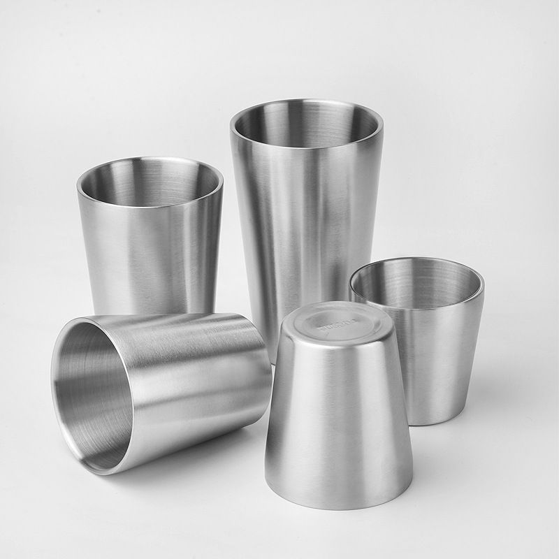 304 tazas de acero inoxidable de doble pared coreana tazas de bebida de cerveza tazas de comidas se pueden superponer tazas de camping portátiles al aire libre