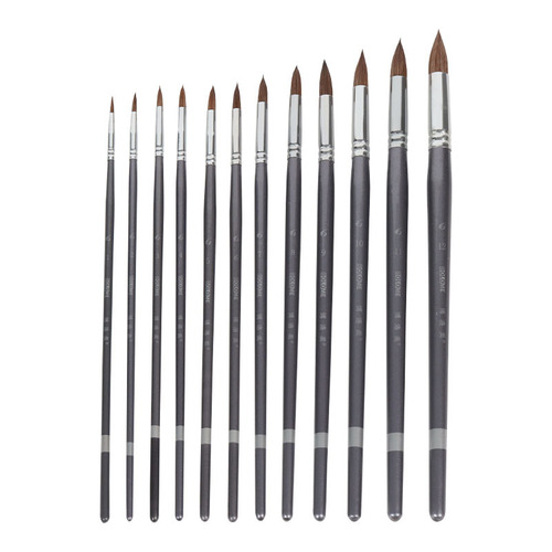 12 Piece Wolf Hair Point Watercolor Brush Set Oil Paint Brush Watercolor Gouache Brush Acrylic Painting Brush Manufacturer Wholesale