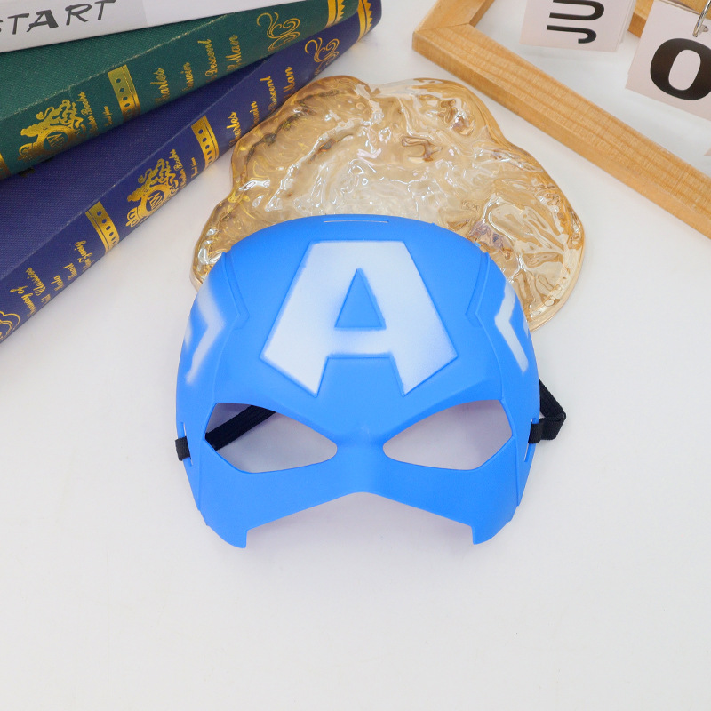 Máscaras temáticas de películas de Marvel máscaras de dibujos animados para niños en forma de V Iron Man Spiderman máscara Hulk