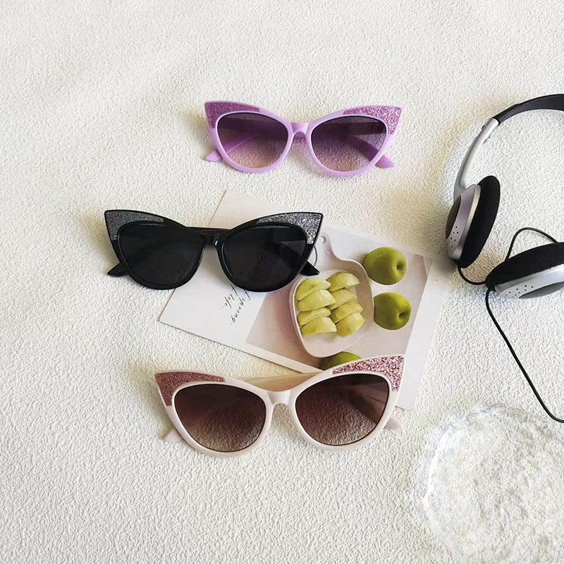 Moda ojo de gato parpadeante personalidad gafas de sol para niños Europa y América transfronterizas gafas de sol para niños al aire libre gafas de sol