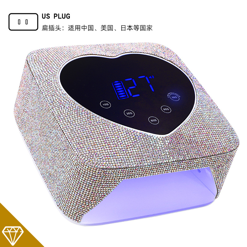 Nuevo diamante de parche transfronterizo, lámpara de manicura inalámbrica, máquina de fototerapia, carga LED, lámpara de parrilla de manicura portátil, tienda de manicura