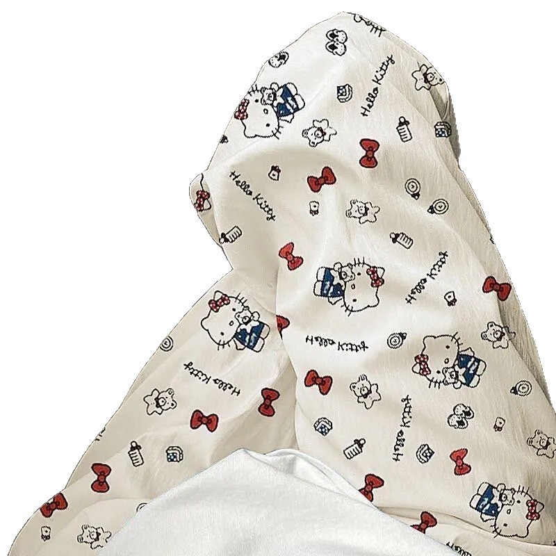 Nuevos pijamas de algodón de verano nubes dormitorio de niñas pantalones largos sueltos y delgados dibujos animados impresos pantalones caseros