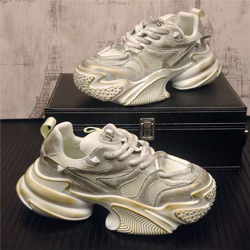 Европейская модная повседневная обувь для мужчин, летние дышащие кроссовки с сеткой, потертая грязная обувь, новые туфли для папы, модные