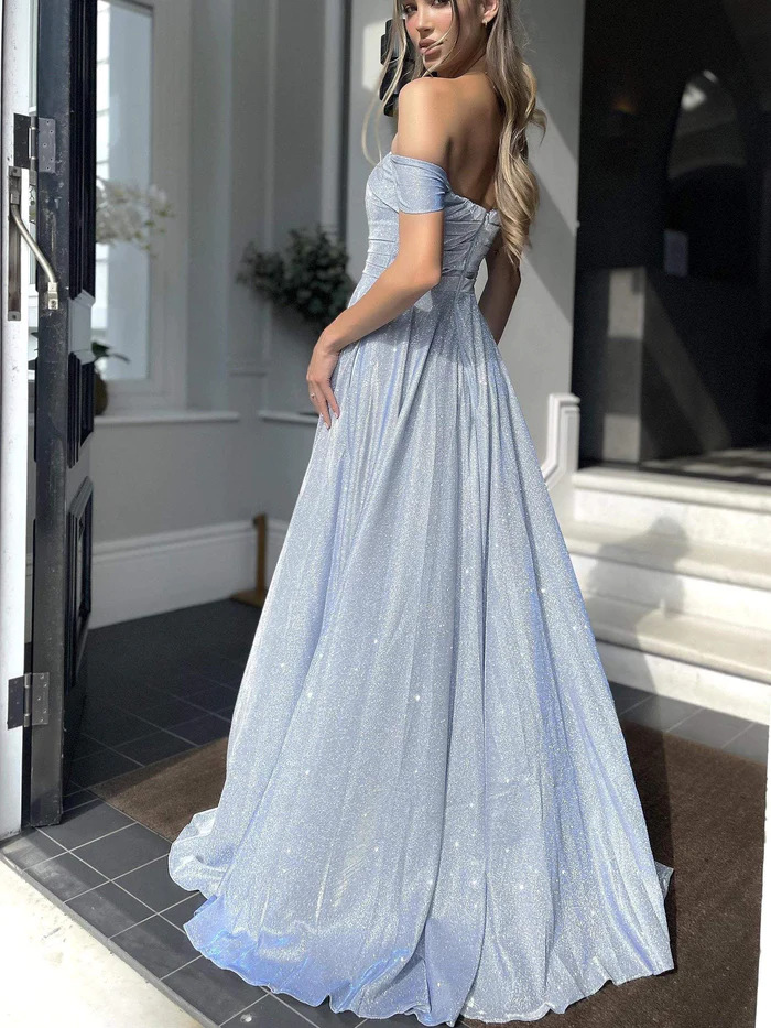 Women's Strapless Dress With Flash Split_voghion.com