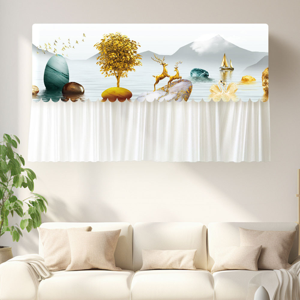 Anti-soplador directo no colgar cortina de aire acondicionado