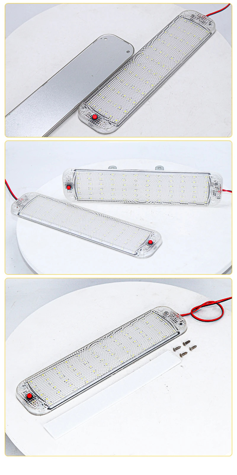 Neutral Ultra-Bright Truck Led Compartment Light 72 Beads 12-80V Rv Cab Reading Light Trunk Light Panel