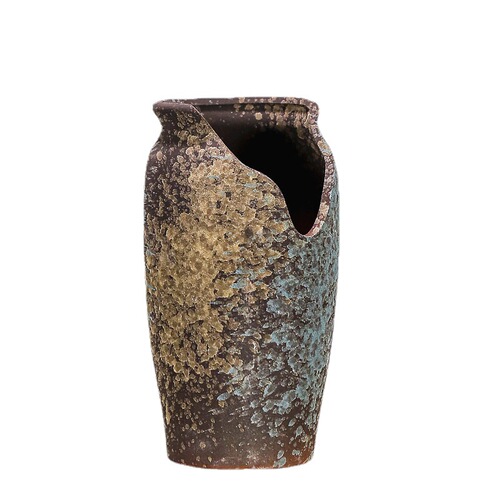 Yixing purple clay flower pot succulent monk coarse pottery cut large terracotta pot desktop balcony landscape small flower pot creative planter