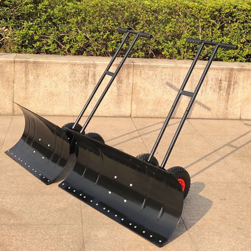 Wheel Ski Ski Push snow shovel Snow Steel Push snow shovel Hand Push snow shovel