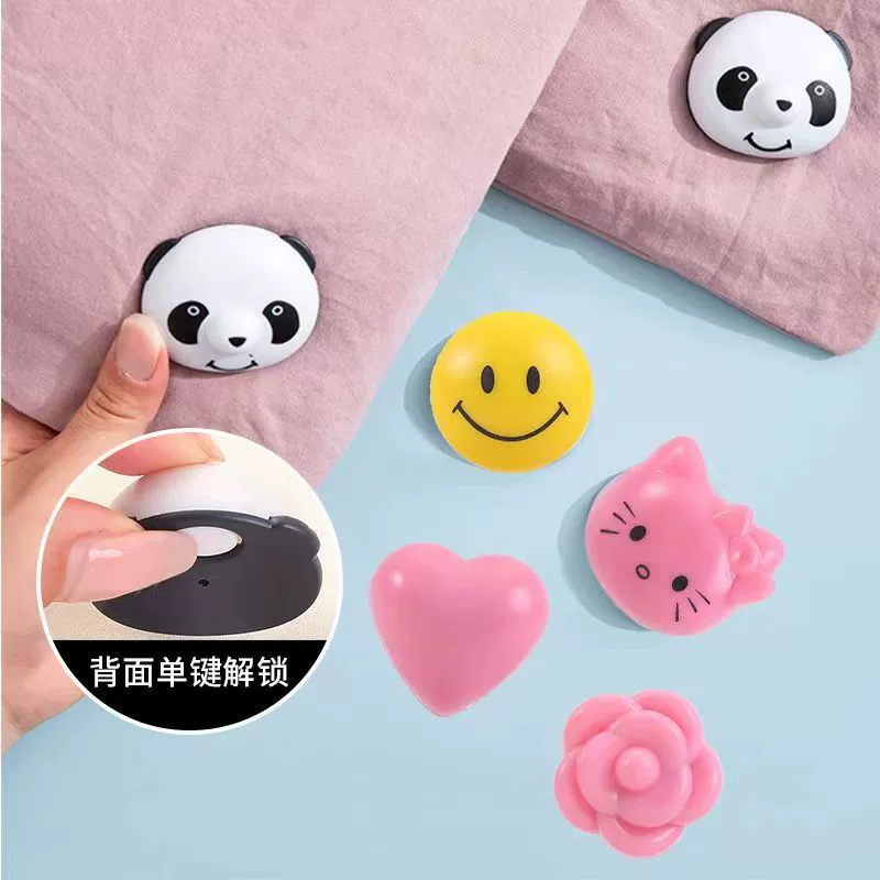 Set, sheet, invisible duvet cover, 8 pieces, clips included
