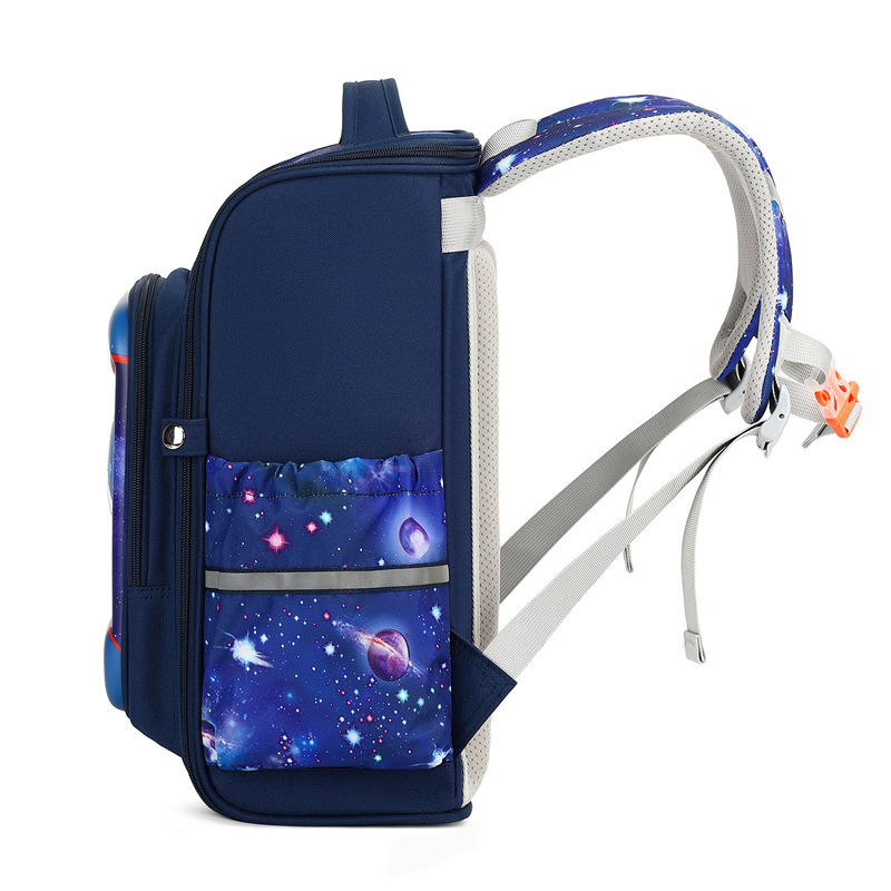 Nuevo estudiante de escuela primaria mochila integrada bolsa de espacio para niños y niñas alivio de Carga Protección de la columna vertebral Grado 1-3-6 niños mochila
