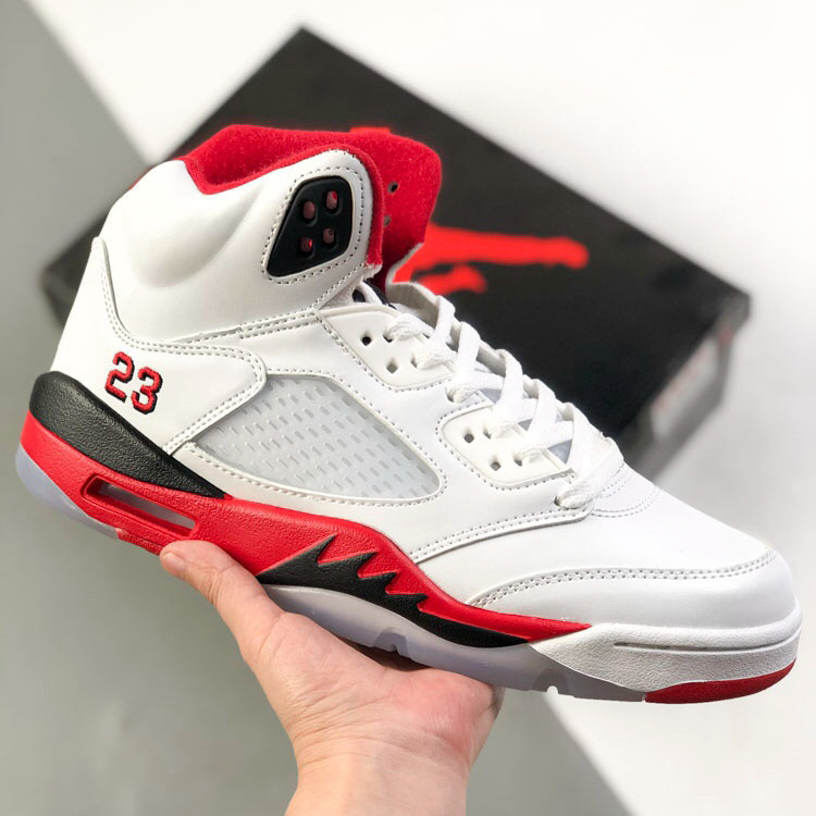 Putian Shoes Pure Original Aj5 Practical Basketball Shoes Men's Ny Joint Casual Sneakers Joe Five Wide Version Large Size Sports Shoes