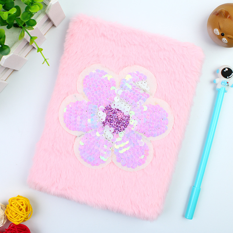 Nuevo creativo 32k cuadernos de peluche bordados lindos dibujos animados niños estudiantes juguetes regalos cuadernos transfronterizos