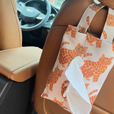 bag creative hanging fabric – Car tissue box/set