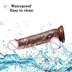 Handmade Brown PVC Fake Penis for International Amazon Adult Toys 20cm