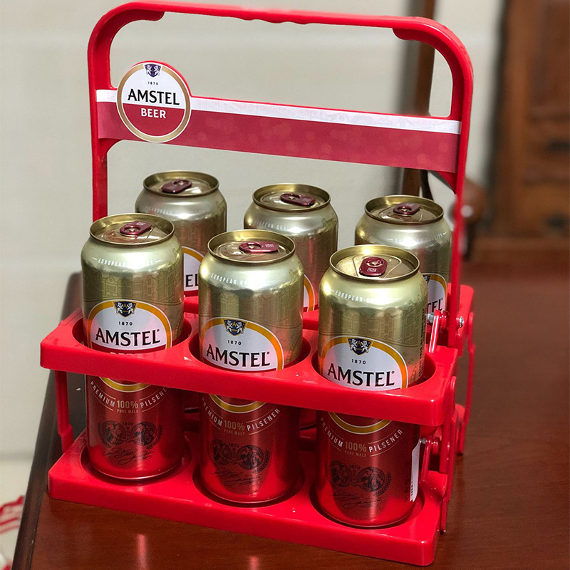 Cesta de cerveza de plástico plegable, soporte portátil de cerveza para bebidas, hervidor deportivo, soporte portátil, soporte para cerveza