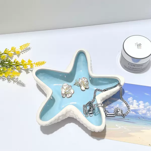 Creative and Personalized Ins-Style High-End Starfish and Shell Ceramic Home Storage Ornaments Cross-Border Jewelry