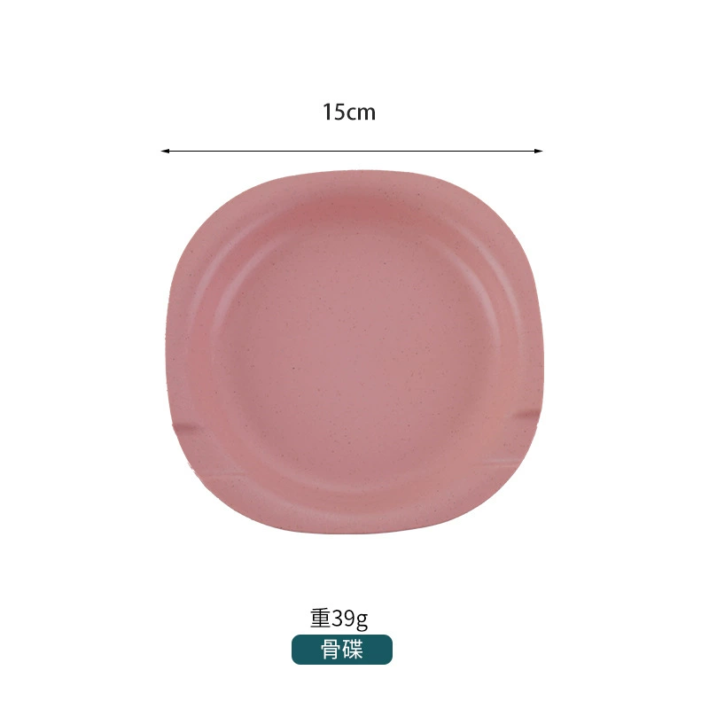 Children's Tableware Set, Wheat Straw Fiber, 6-Piece Fall-Proof Dinnerware for Home