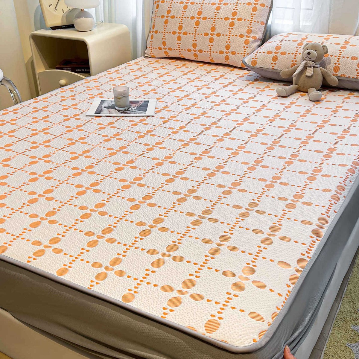 Sábanas de seda de hielo de verano, una pieza, estera suave de doble uso de doble cara 2025 nuevo dormitorio, estera individual, estera de tres piezas