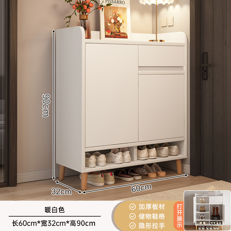 鞋柜家用门口入户门玄关收纳柜一体靠墙2025新款室内实木走廊鞋架|undefined
