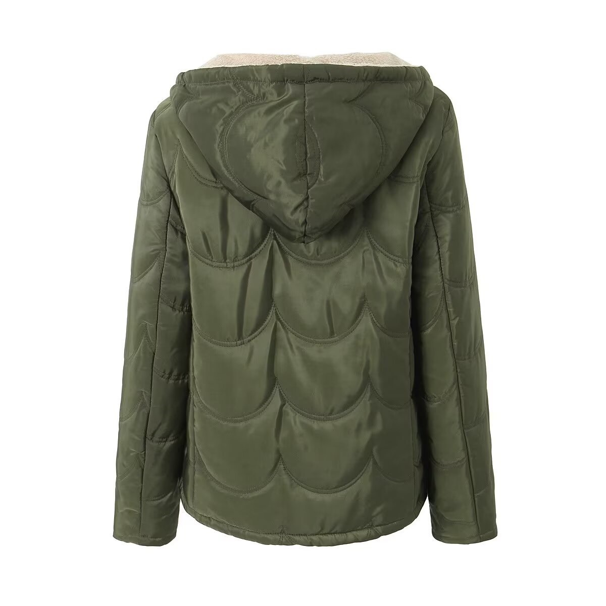 Women's Winter Coat Hooded Velvet Lined Thick Warm Casual Jacket_voghion.com