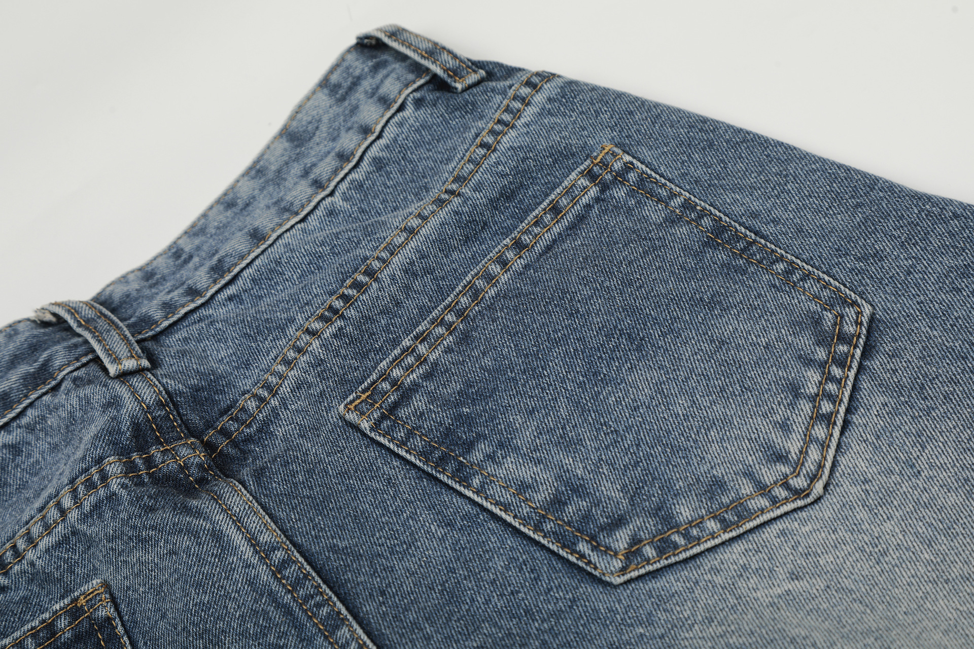 Streetwear Letter Print Jeans For Men – Relaxed Straight-Leg Denim Pants With Distressed Design, Unisex Casual Trousers (Black/Blue, S-XL)_mkmklike.com