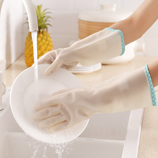 Household kitchen nitrile gloves dishwashing durable household cleaning laundry nitrile gloves rubber wholesale