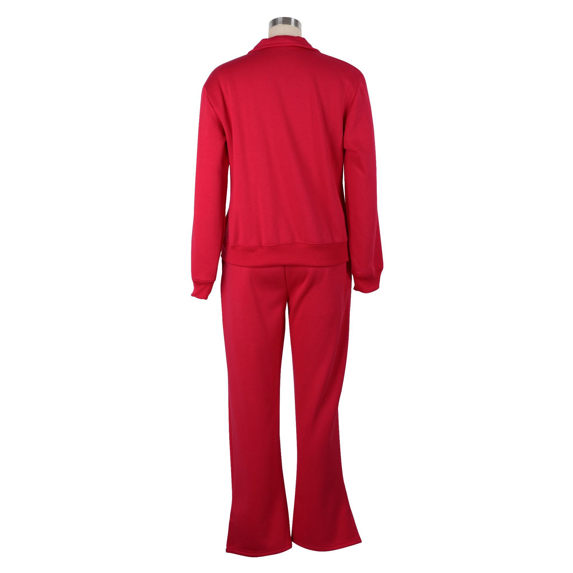 Women Clothing Sweater Two Piece Suit Velvet Thickened Sportswear Loose Winter