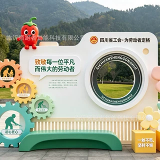 文旅景区引流美陈 大型充气相机打卡拱门 商业街网红互动装置