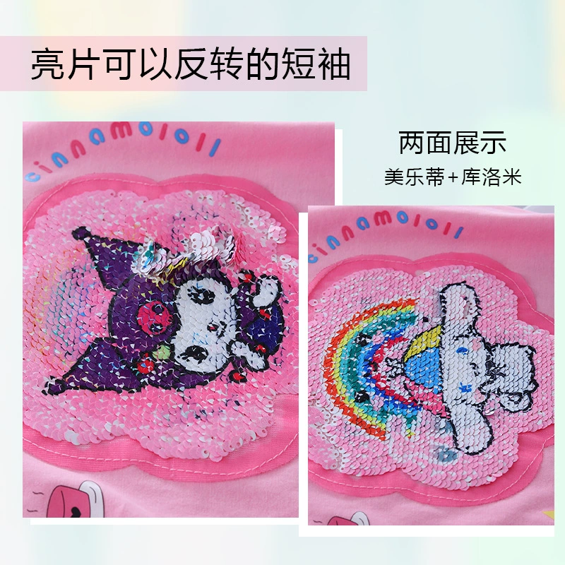 Детская футболка из хлопка с короткими рукавами, нашивка из страз на ногтях, стиль западный, размеры 90–150