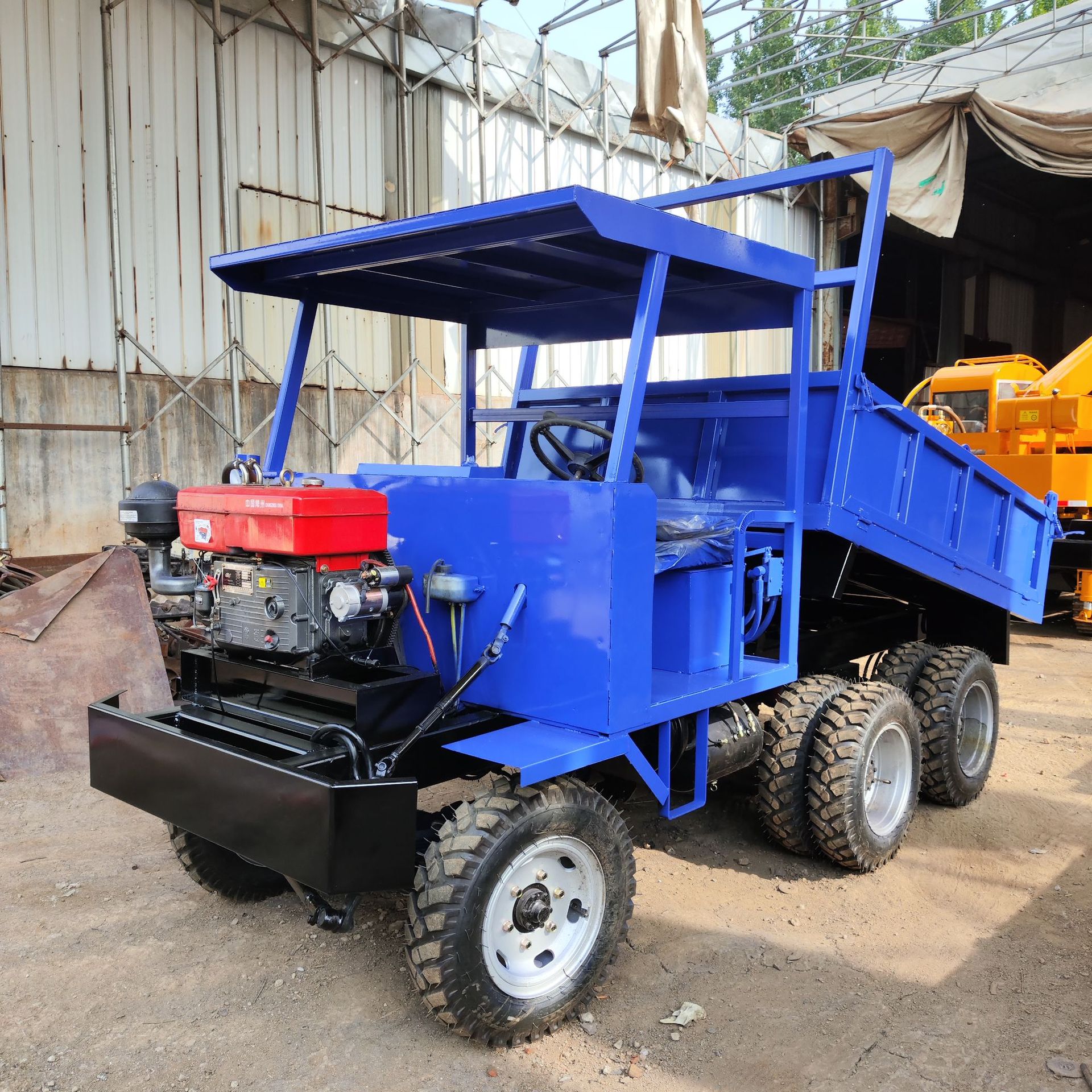 六轮六驱爬山王全地形四驱运输车四不像农用车柴油四轮翻斗自卸车