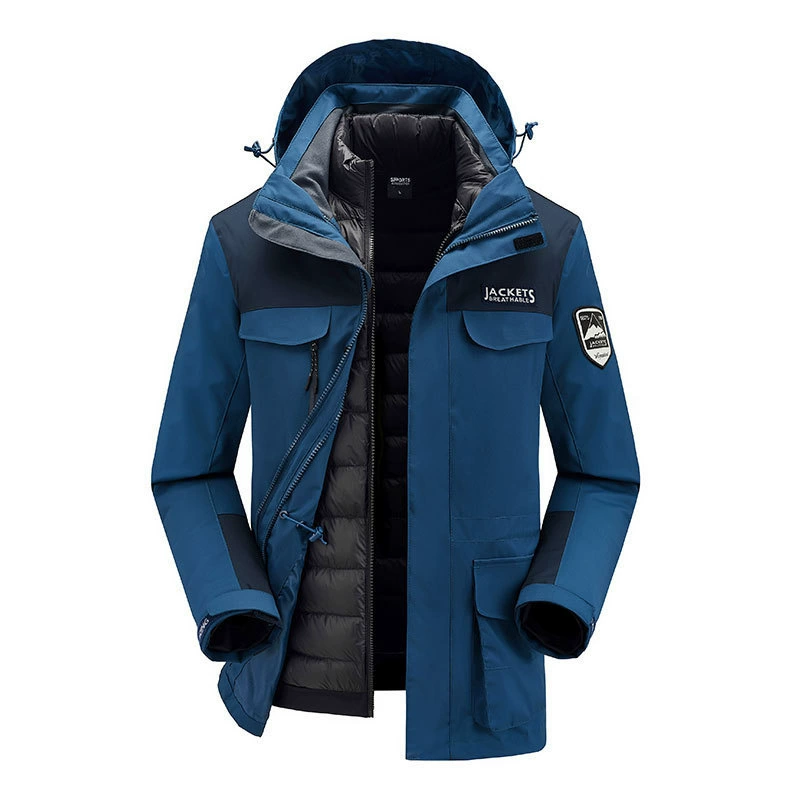 Live Supply Открытый пуховик Мужской три-в-одном из двух частей Женская дорожная куртка Износостойкий теплый костюм для альпинизма