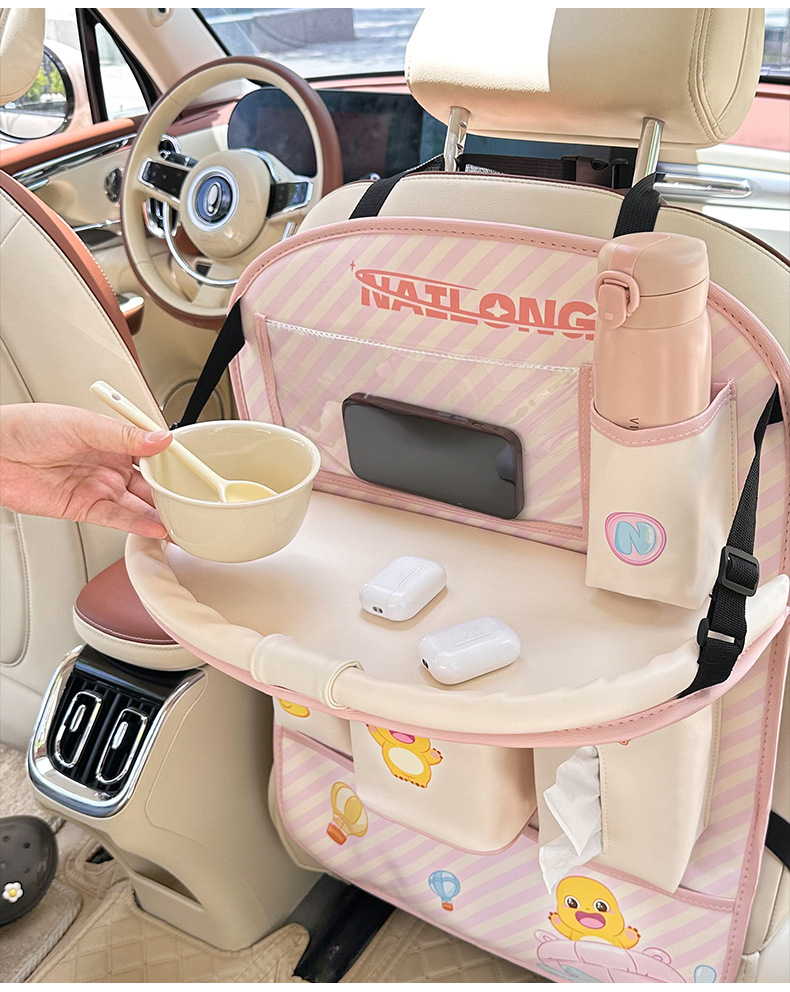 Car Seat Back Dining Table Storage Hanging Bag Car Seat Back Small Table Car Rear Seat Rear Anti-Dirty Storage Rack
