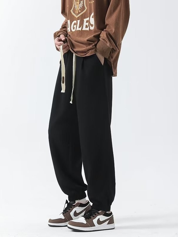 Pantalones casuales de todo fósforo pantalones casuales de pierna recta sueltos para hombre 2024 pantalones con corsé para hombre de moda