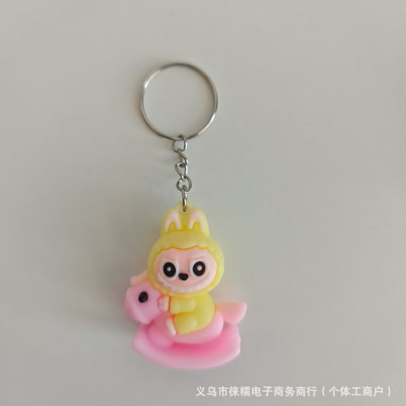 跨境爆款骑马拉布布钥匙扣卡通挂件情侣汽车包钥匙圈挂饰礼品批发|undefined