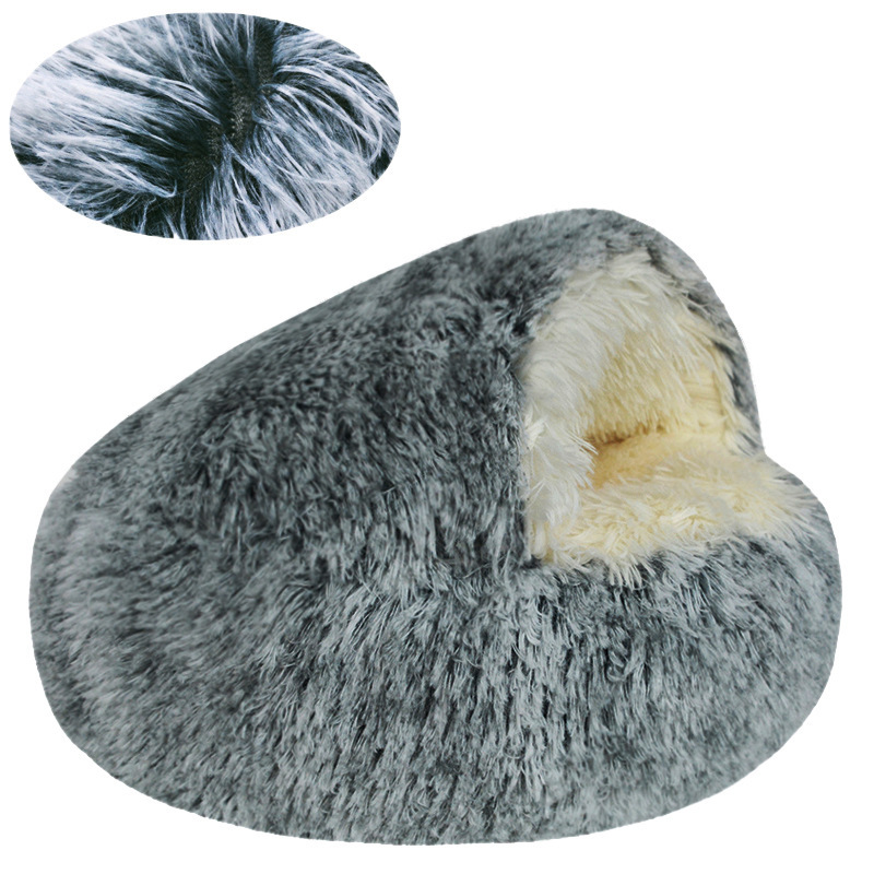 Invierno cálido Shell semi-cerrado gato nido mascota gato cama semi-rodeado nido de perro cerrado nido de gato entrega estándar