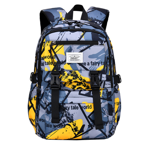 New Sesame Baby Elementary School School Bag Men's 1-3-6 Camouflage School Bag Children's Light Casual Backpack