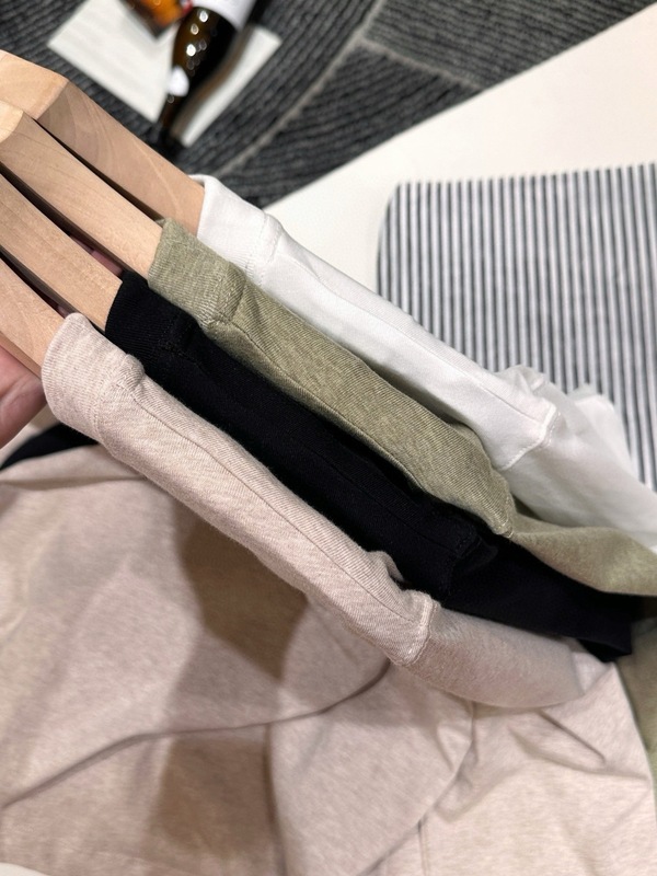 091602 秋季新款男女圆领长袖纯色刺绣宽松百搭可内搭显瘦上衣T恤|undefined