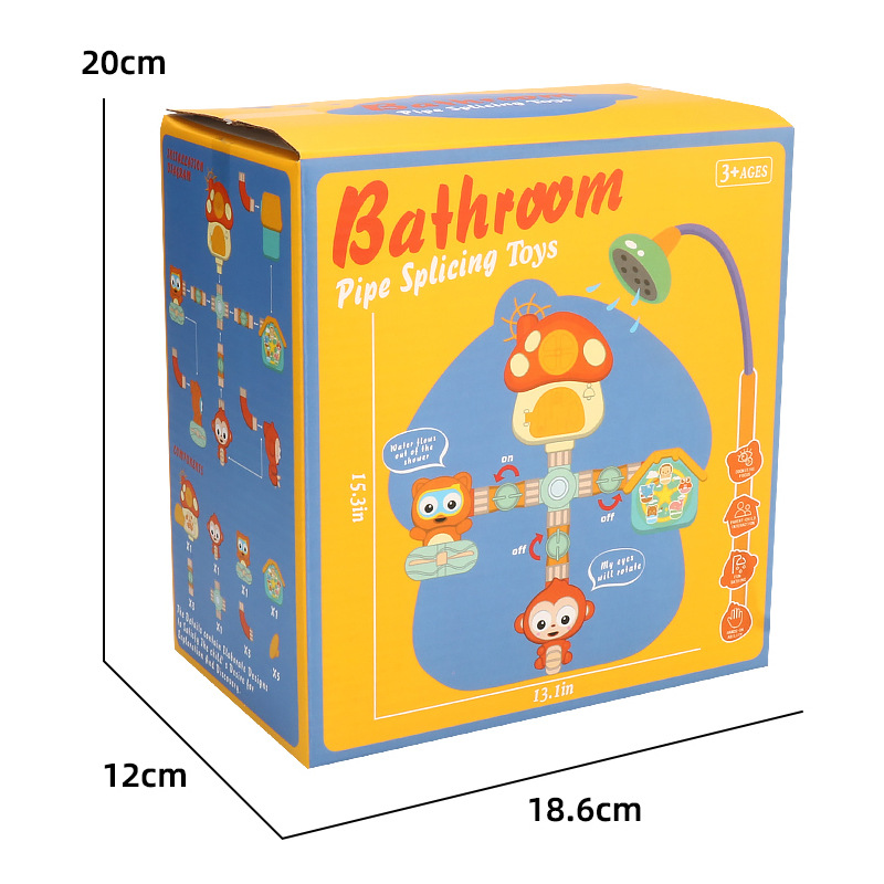 Transfronterizo amazon baño infantil juguetes de agua dibujos animados animal tubo transferencia ducha juguetes de baño