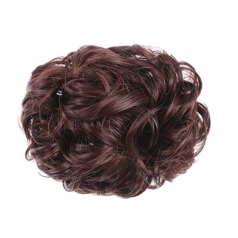 Pelucas de cabello de mujer bola cabeza agarrando clip de cabello brotes de flores mitad bola joyería de cabello de novia esponjosa caja de cabello natural bolsa de cabello