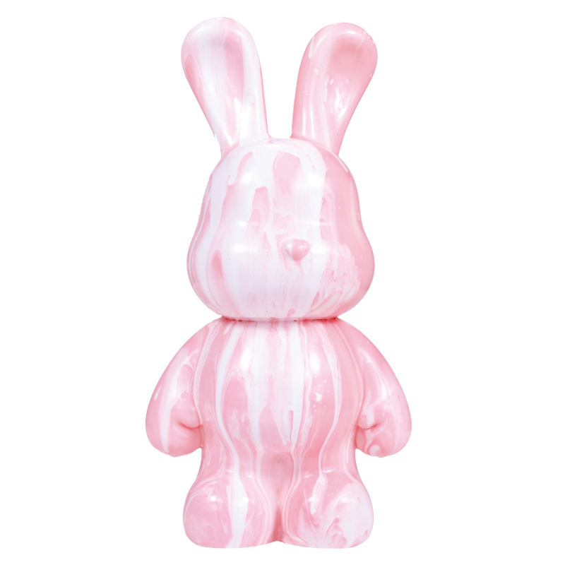 Internet celebridad fluido conejo alcancía DIY decoración traje hecho a mano material paquete traje blanco embrión juguete decoración del hogar