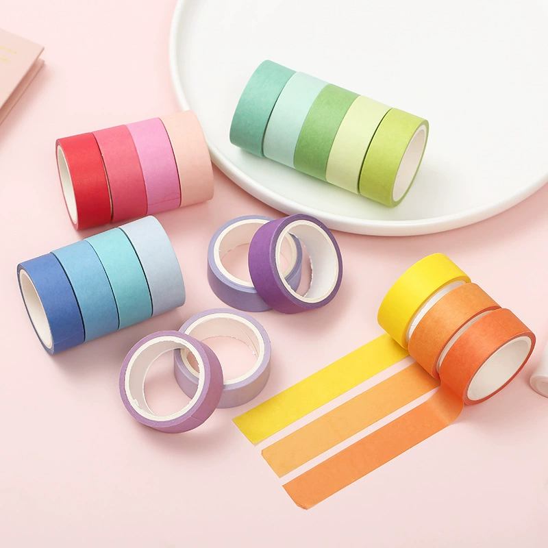 Набор клейкой бумаги washi tape, 20 цветов, рулоны по 5 м, декоративные наклейки и акценты для ободков