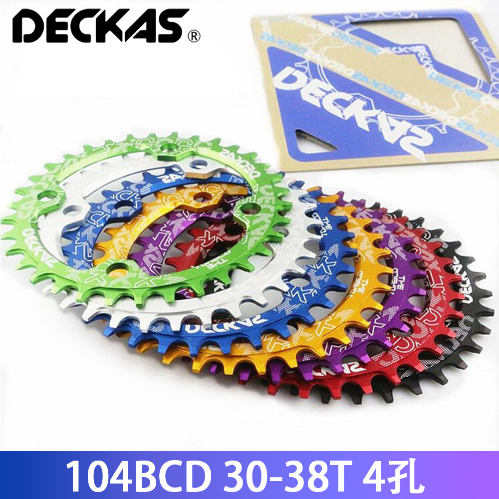 Spot DECKAS disco de dientes positivo y negativo 104BCD accesorios de bicicleta de montaña de una sola velocidad disco ovalado transfronterizo