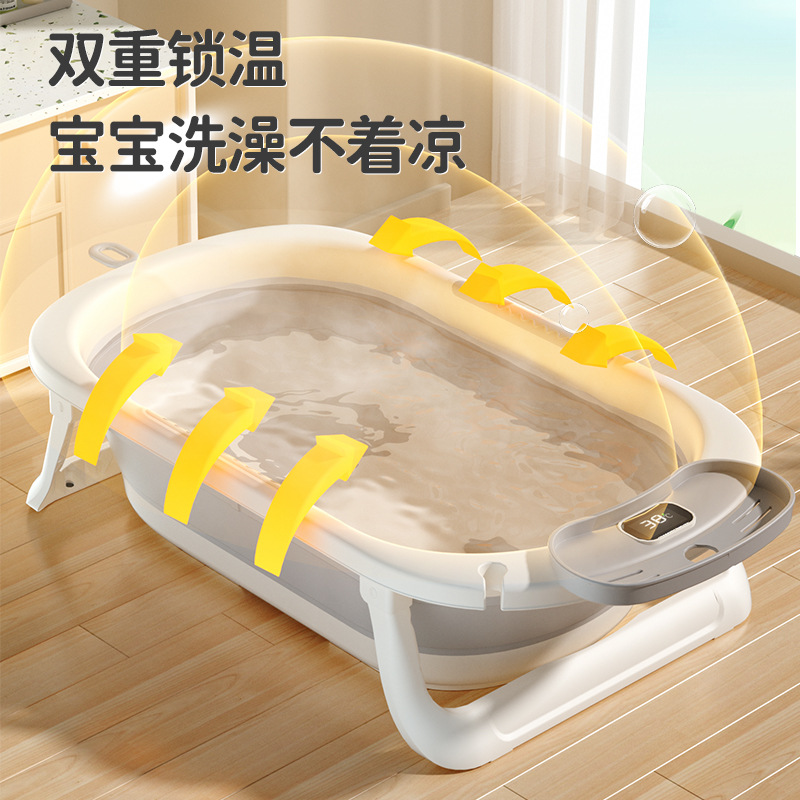 bañera de bebés sensible al calor bañera de bebés plegable bañera de plástico doméstica bañera de bebés bañera de bebés artículos recién nacidos