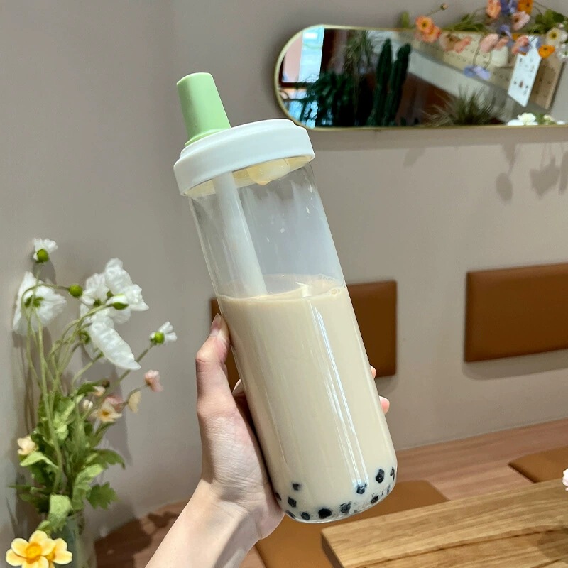 高颜值简约大容量随行吸管塑料杯学生用便携ins风水杯果汁奶茶杯|undefined