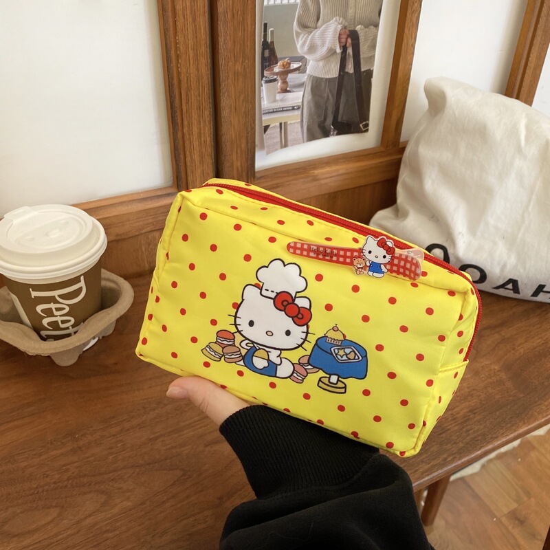 漫画水玉猫収納袋日本製大容量ポータブル化粧品化粧品袋女性旅行必需品収納袋|undefined