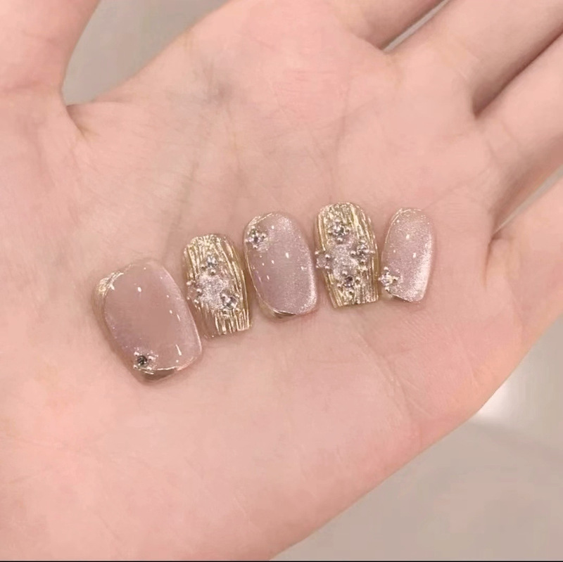 Manicure Buccellati Pure Handmade Wearable Manicure Patch Pink Eye Short Style Accessible Luxury High-End Wearable Nail Patch Light Pink Manicure Buccellati Pure Handmade Wearable Manicure Patch Pink Eye Short Style Accessible Luxury High-End Wearable Nail Patch Light Pink